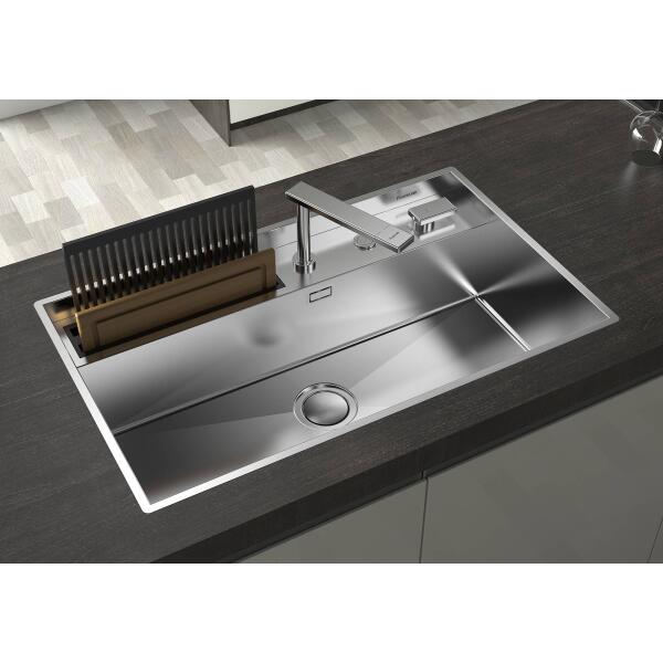 Foster 3780000 Galante Lavello 1 vasca sottotop 86 x 52 con canalino inox - immagine 7