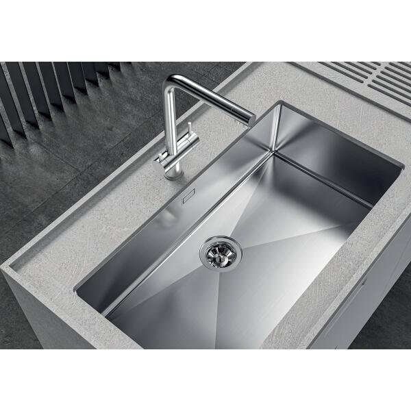 Foster 1717856 Quadra R12 Lavello 1 vasca sottotop 75 x 44 cm Gun Metal - immagine 7