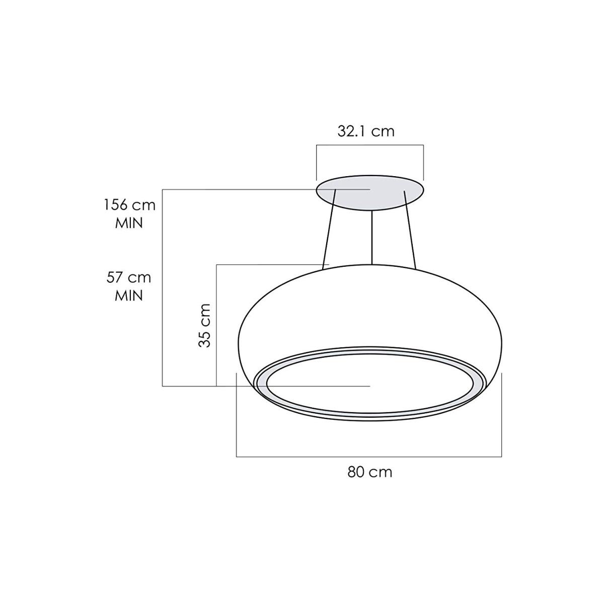 Elica Pearl 80 cm designer cappa aspirante - immagine 3