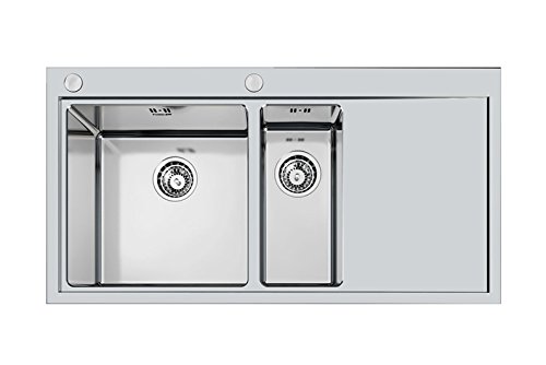 Foster-Master-10015VFT-Lavello-ad-incasso-Rettangolare-Acciaio-inossidabile-B00WUP0DVE Foster 1251052 Lavello Master