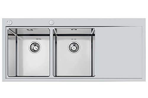 Foster-Master-1162VFT-Lavello-ad-incasso-Rettangolare-Acciaio-inossidabile-B00WUP0C2Y Foster 1252052 Lavello Master