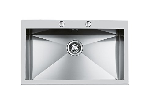 Foster-Quadra1V76x40FT-Lavello-ad-incasso-Rettangolare-Acciaio-inossidabile-B00O1ZDAAM Foster 1229050 Lavello Quadra