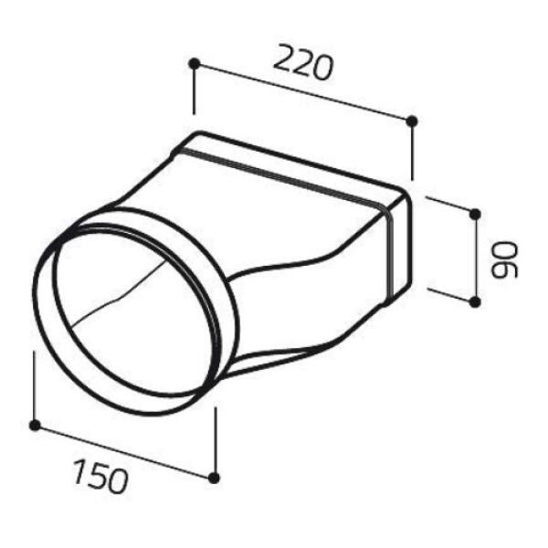 Elica Raccordo per Aspirazione Valvola di non ritorno per Cappa Cucina  Diametro 15 cm - RAC0042972