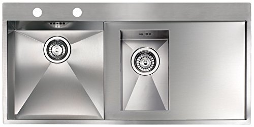 Lavello Cucina Una Vasca E Mezzo.Lavello Plados Maki 10015 Inox Una Vasca E Mezzo Romano Incasso