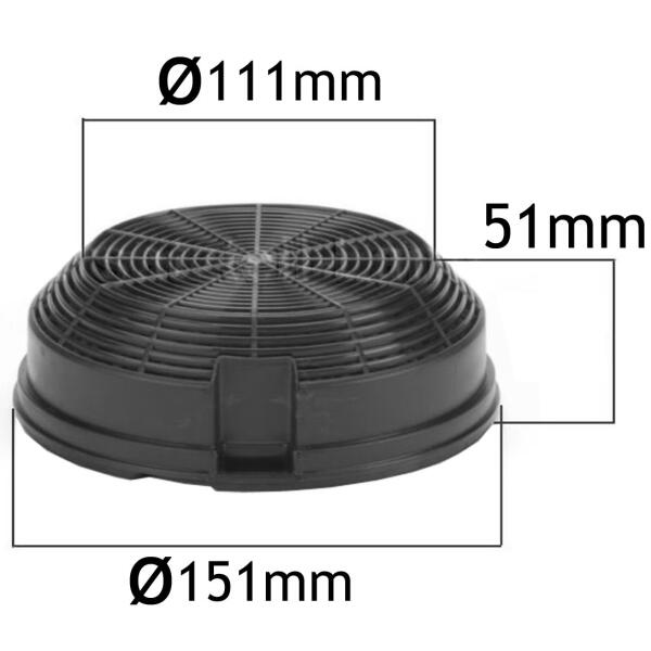 Elica filtro ai carboni per Bauknecht cappa aspirante (confezione da 2) - immagine 3